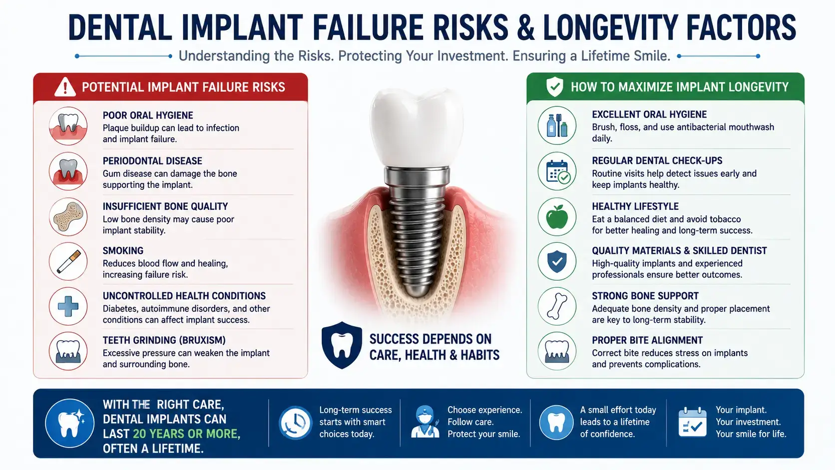 What is the fail rate of dental implants?
